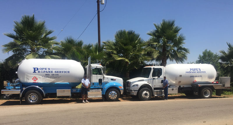 Propane trucks and drivers